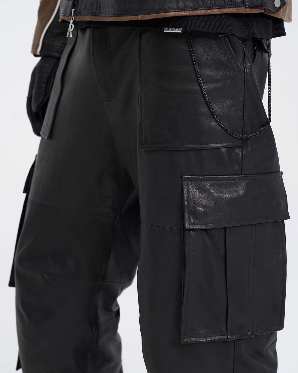 Leather Utility Pant - Black